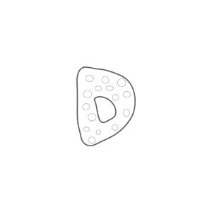 Colorie le D de l'alphabet