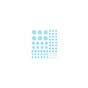 Flocons bleu-ciel à découper