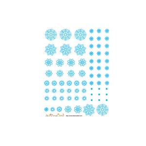 Flocons bleu-ciel