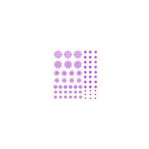 Flocons violets à découper
