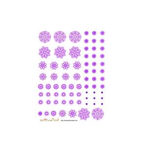 Décoration de flocons violets à découper