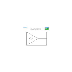 Coloriage du drapeau de Djibouti