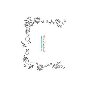 Modèle de fleurs pour le double cadre photo