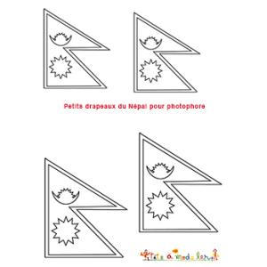 Petits drapeaux du Népal pour photophore