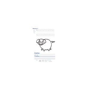Imprimer la page d'écriture sur le cochon. Exercice d'écriture à imprimer pour les enfants qui apprennent à écrire - GS et CP
