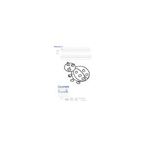 Imprimer la page d'écriture sur la coccinelle