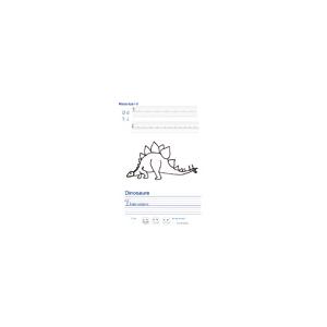 Imprimer la page d'écriture sur le dinosaure