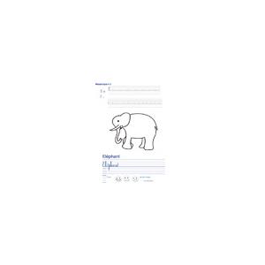 Imprimer la page d'écriture sur l'éléphant