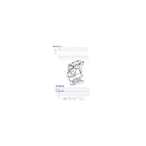 Imprimer la page d'écriture sur les enfants 