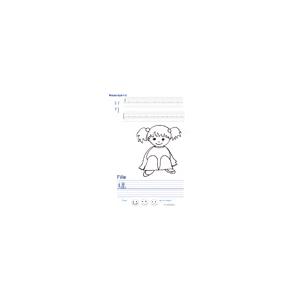 Imprimer la page d'écriture sur la fille