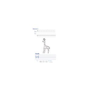 Imprimer la page d'écriture sur la girafe 