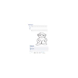 Imprimer la page d'écriture sur le garçon 