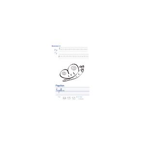 Imprimer la page d'écriture sur le papillon 