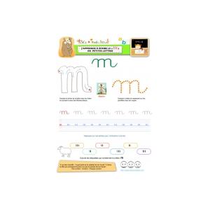 Apprendre à écrire le "M" de moulin en minuscule