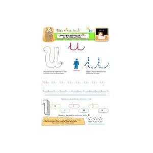 Apprendre à écrire le "U" du mot Uniforme en minuscule