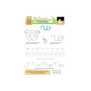 Apprendre à écrire le "W" de Walliby en minuscule