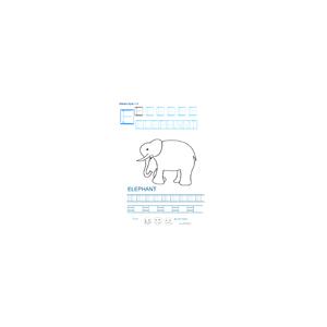 Exercice d'écriture et de graphisme : E et ELEPHANT