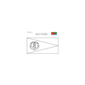 Coloriage drapeau Erythrée