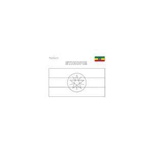 Coloriage du drapeau de l'Ethiopie
