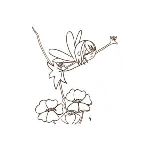 Coloriage magique : une fée