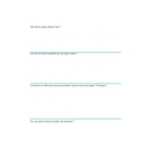 Fiche de lecture de la cigale et la fourmi page 2