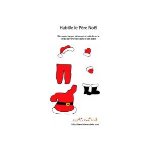 Faire une petite poupée Pere Noel en papier