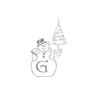 Coloriage lettre G de l'alphabet de Noël