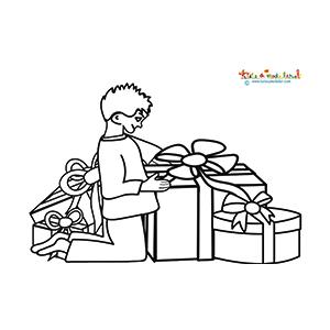 Garçon et les cadeaux 