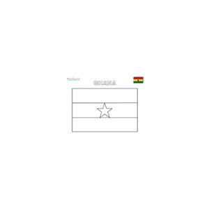 Coloriage drapeau du Ghana