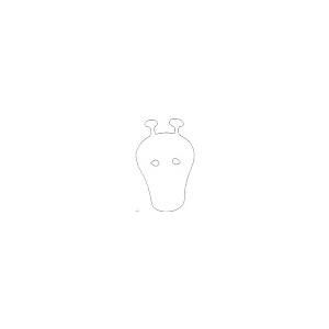 Imprimer la tête du masque de girafe 