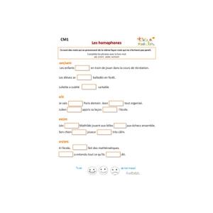 Exercices de grammaire CM1 