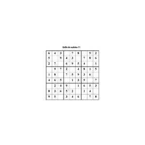 grille 11 de sudoku cycle 2 du primaire
