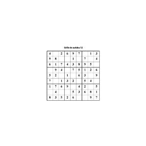 grille 12 de sudoku Primaire cycle 3