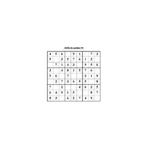 grille 14 de sudoku Primaire cycle 3