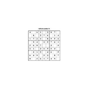 grille 15 de sudoku Primaire cycle 3