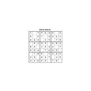 grille 20 de sudoku cycle 2 du primaire