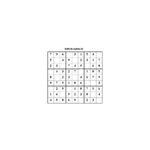 grille 22 de sudoku cycle 2 du primaire