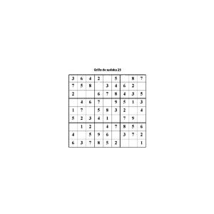 grille 25 de sudoku cycle 2 du primaire