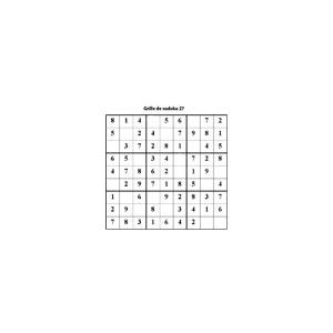 Grille 27 de sudoku cycle 2 du primaire