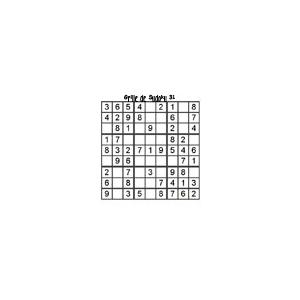 grille 31 de sudoku Primaire cycle 3