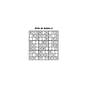 Grille 37 de sudoku Primaire cycle 3