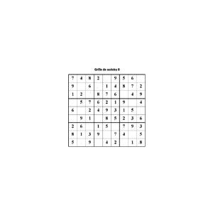 Grille 8 de sudoku Primaire cycle 3