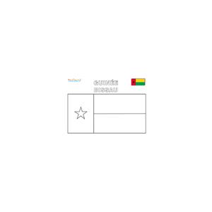 Coloriage du drapeau de guinée bissau