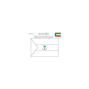Coloriage du drapeau de guinée équatoriale