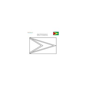 Coloriage du drapeau du Guyana