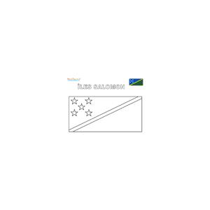 Coloriage du drapeau des îles Salomon