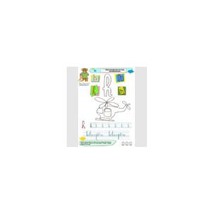 Lettre h, une page de l'imagier minuscule