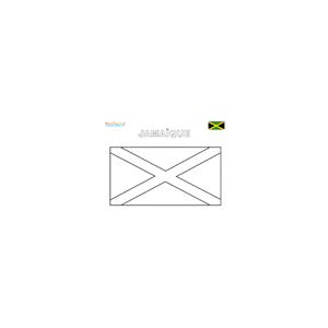 Coloriage du drapeau de la jamaïque
