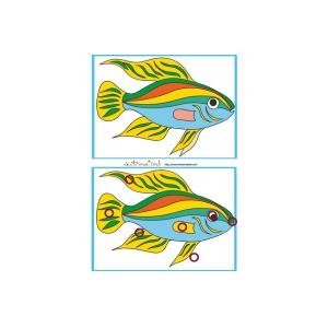 Solution du Jeu des erreurs: mer et poisson multicolore
