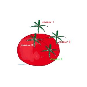Jeu "Épingler la queue de la tomate"